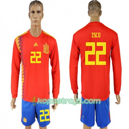 Billiga Fotbollströjor Spanien Isco 22 VM 2018 Hemma tröja Långärmad